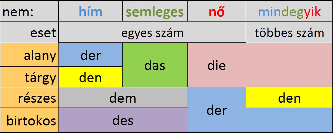 Névelők és esetek